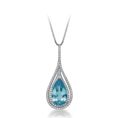 Aquamarine and diamonds
